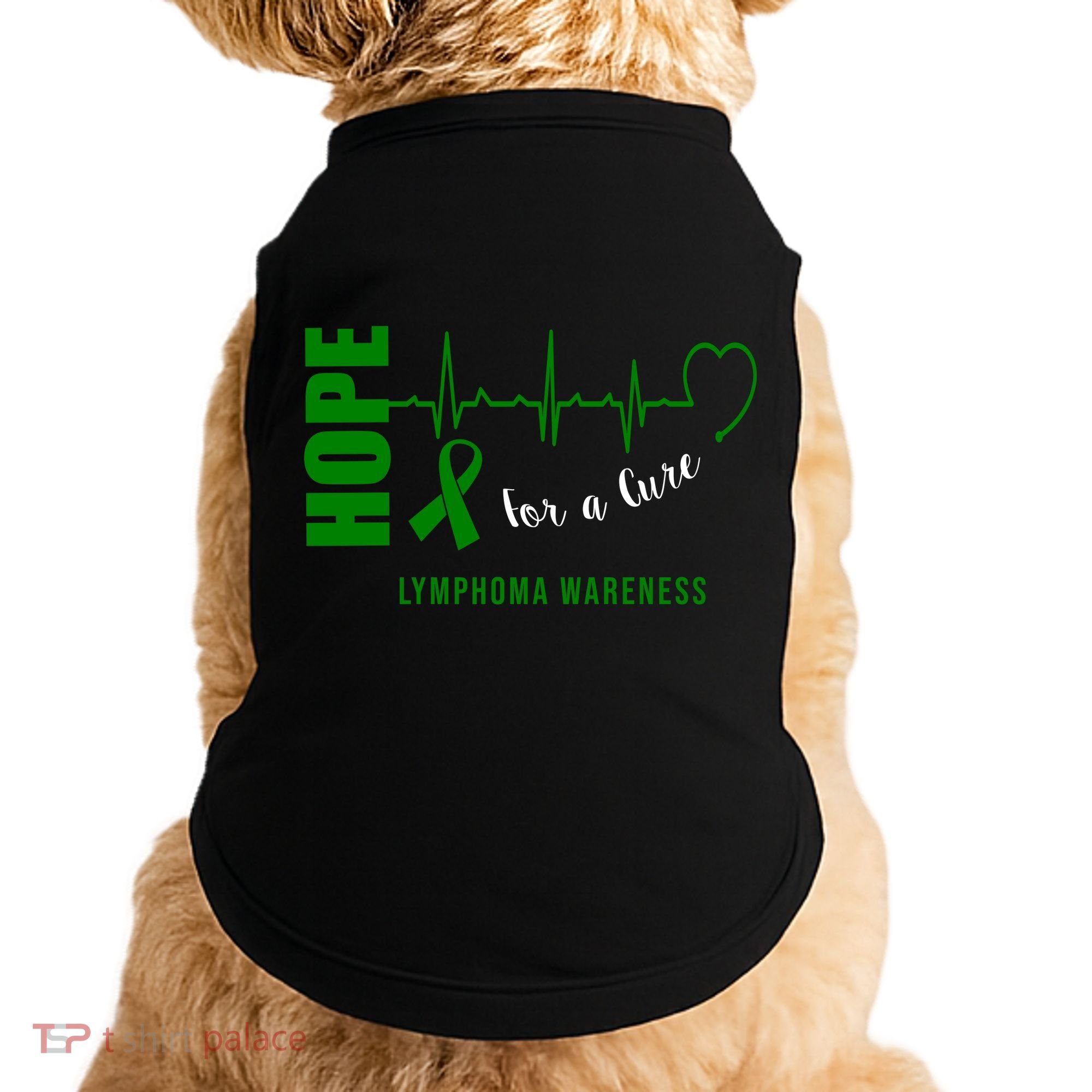 Hope Green Ribbon Lymphoma Awareness Doggie Tank