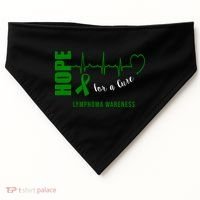 Hope Green Ribbon Lymphoma Awareness USA-Made Doggie Bandana thumb 0