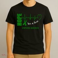 Hope Green Ribbon Lymphoma Awareness T-Shirt thumb 3
