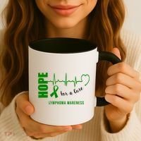 Hope Green Ribbon Lymphoma Awareness Coffee Mug thumb 3