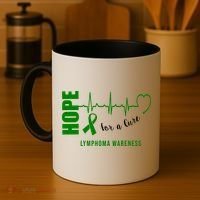 Hope Green Ribbon Lymphoma Awareness Coffee Mug thumb 4