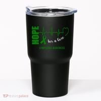 Hope Green Ribbon Lymphoma Awareness Tumbler thumb 0