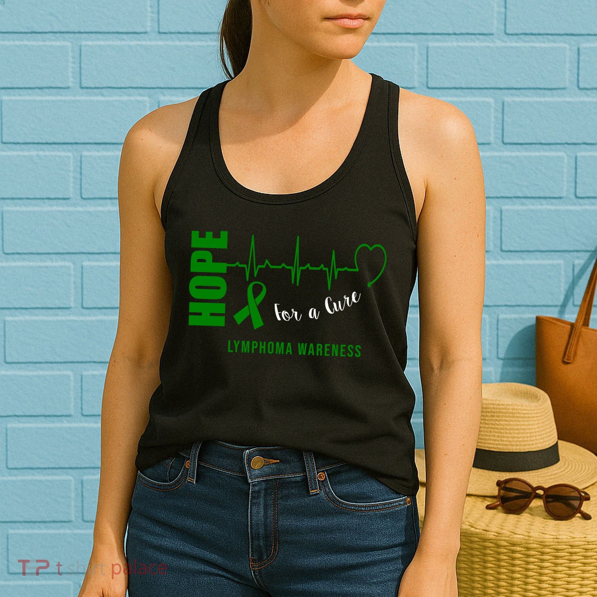 Hope Green Ribbon Lymphoma Awareness Women's Tank Top