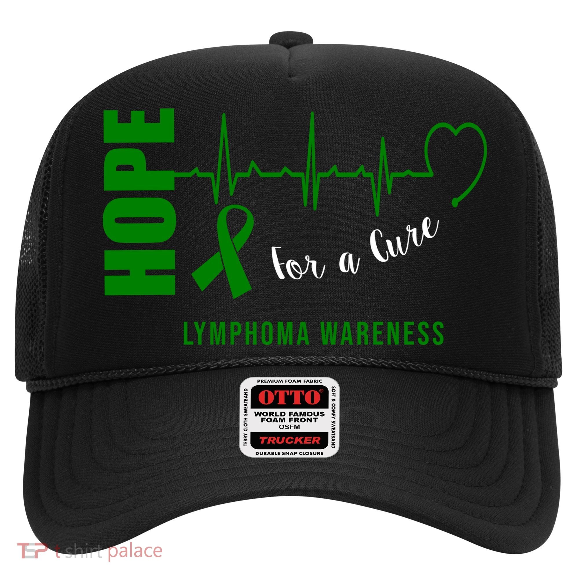 Hope Green Ribbon Lymphoma Awareness Hat