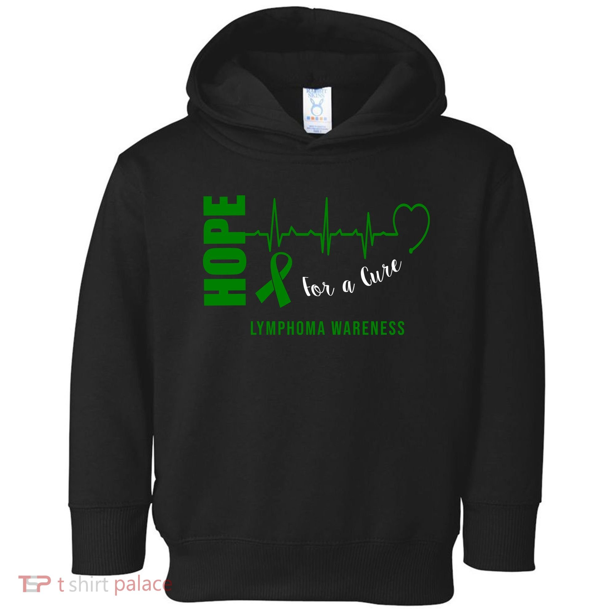 Hope Green Ribbon Lymphoma Awareness Toddler Hoodie