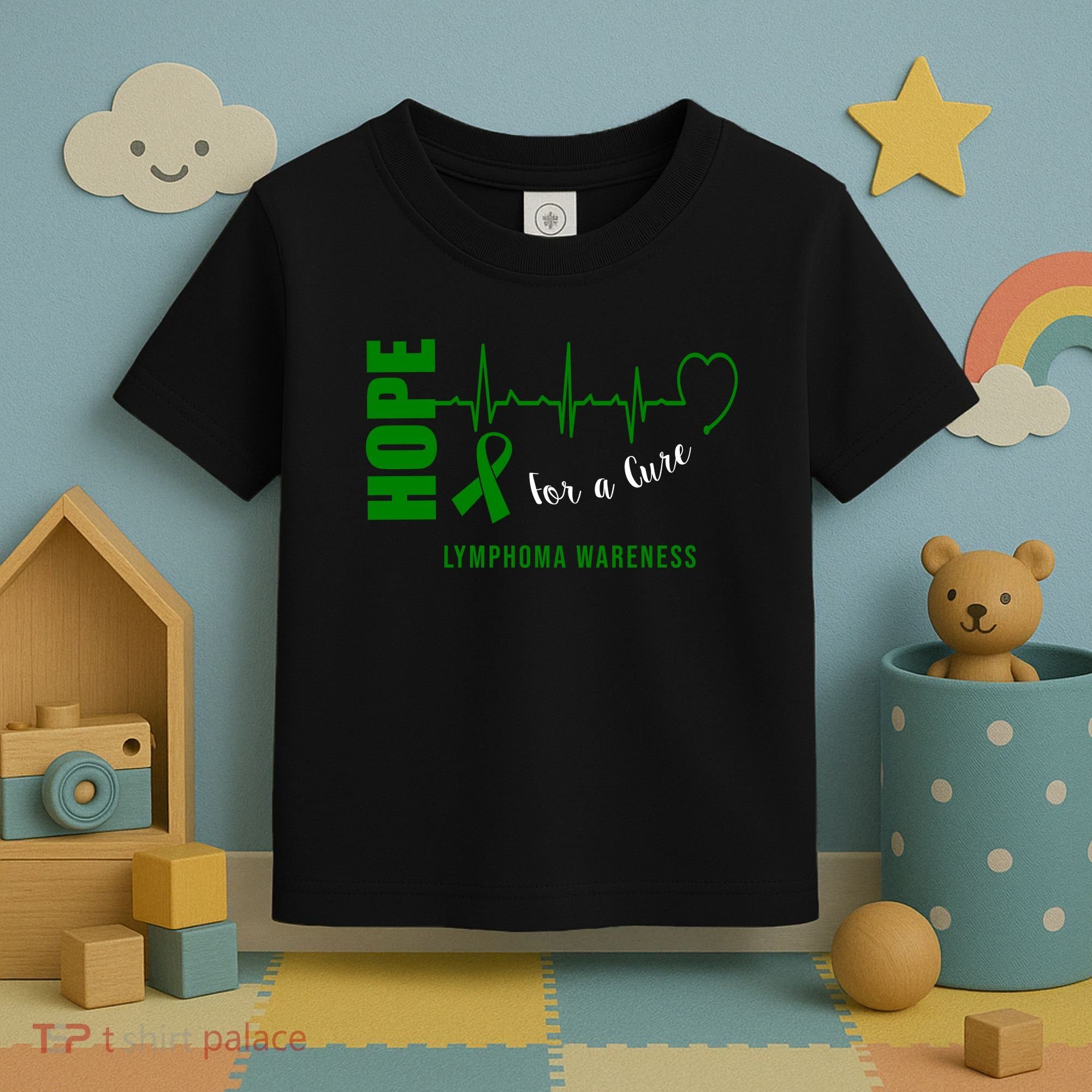 Hope Green Ribbon Lymphoma Awareness Toddler T-Shirt