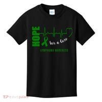 Hope Green Ribbon Lymphoma Awareness Kids T-Shirt thumb 0