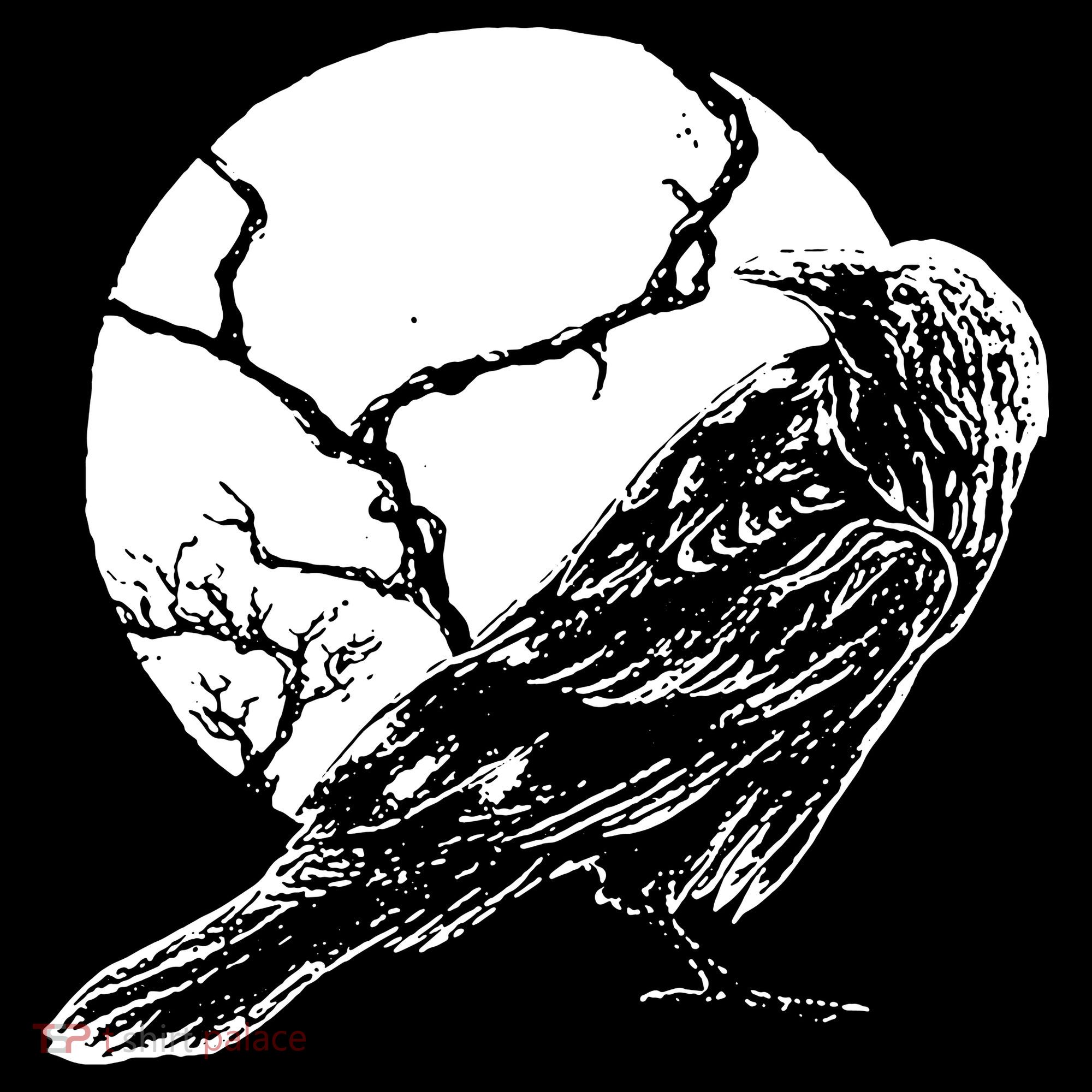 Horror Graphic Raven And Moon Coffee Mug