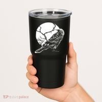 Horror Graphic Raven And Moon Tumbler thumb 2