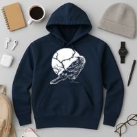Horror Graphic Raven And Moon Hoodie thumb 3