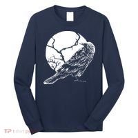 Horror Graphic Raven And Moon Long Sleeve Shirt thumb 0