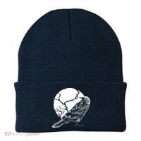 Horror Graphic Raven And Moon Beanie thumb 0