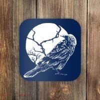 Horror Graphic Raven And Moon Coaster thumb 0