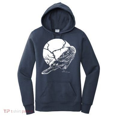 Horror Graphic Raven And Moon Women's Hoodie