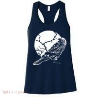 Horror Graphic Raven And Moon Women's Tank Top thumb 0