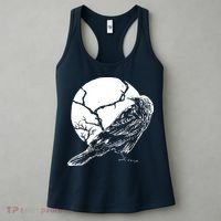 Horror Graphic Raven And Moon Women's Tank Top thumb 3