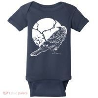 Horror Graphic Raven And Moon Baby Bodysuit thumb 0