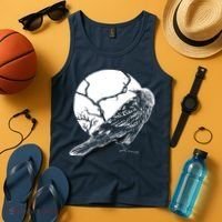 Horror Graphic Raven And Moon Tank Top thumb 4