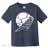 Horror Graphic Raven And Moon Toddler T-Shirt thumb 0