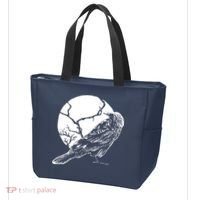 Horror Graphic Raven And Moon Tote Bag thumb 3