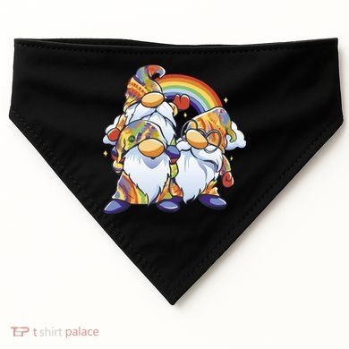 Hippie Gnomes Rainbow USA-Made Doggie Bandana