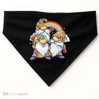 Hippie Gnomes Rainbow USA-Made Doggie Bandana thumb 0
