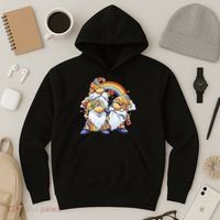 Hippie Gnomes Rainbow Hoodie thumb 3