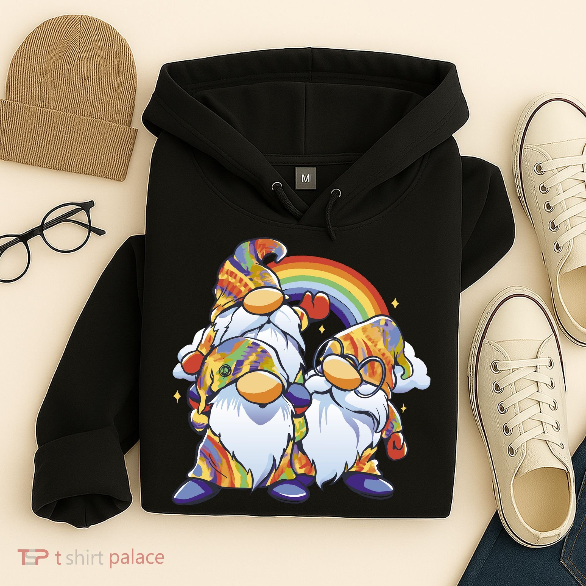Hippie Gnomes Rainbow Hoodie