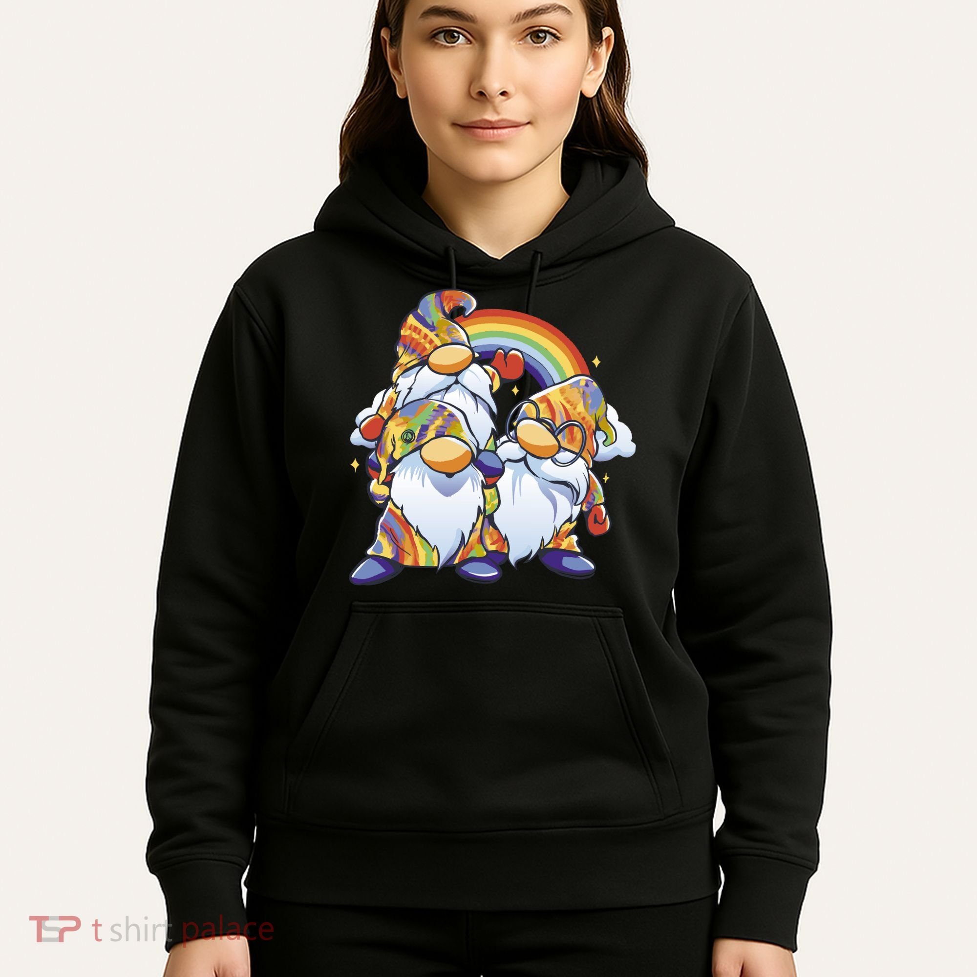 Hippie Gnomes Rainbow Hoodie