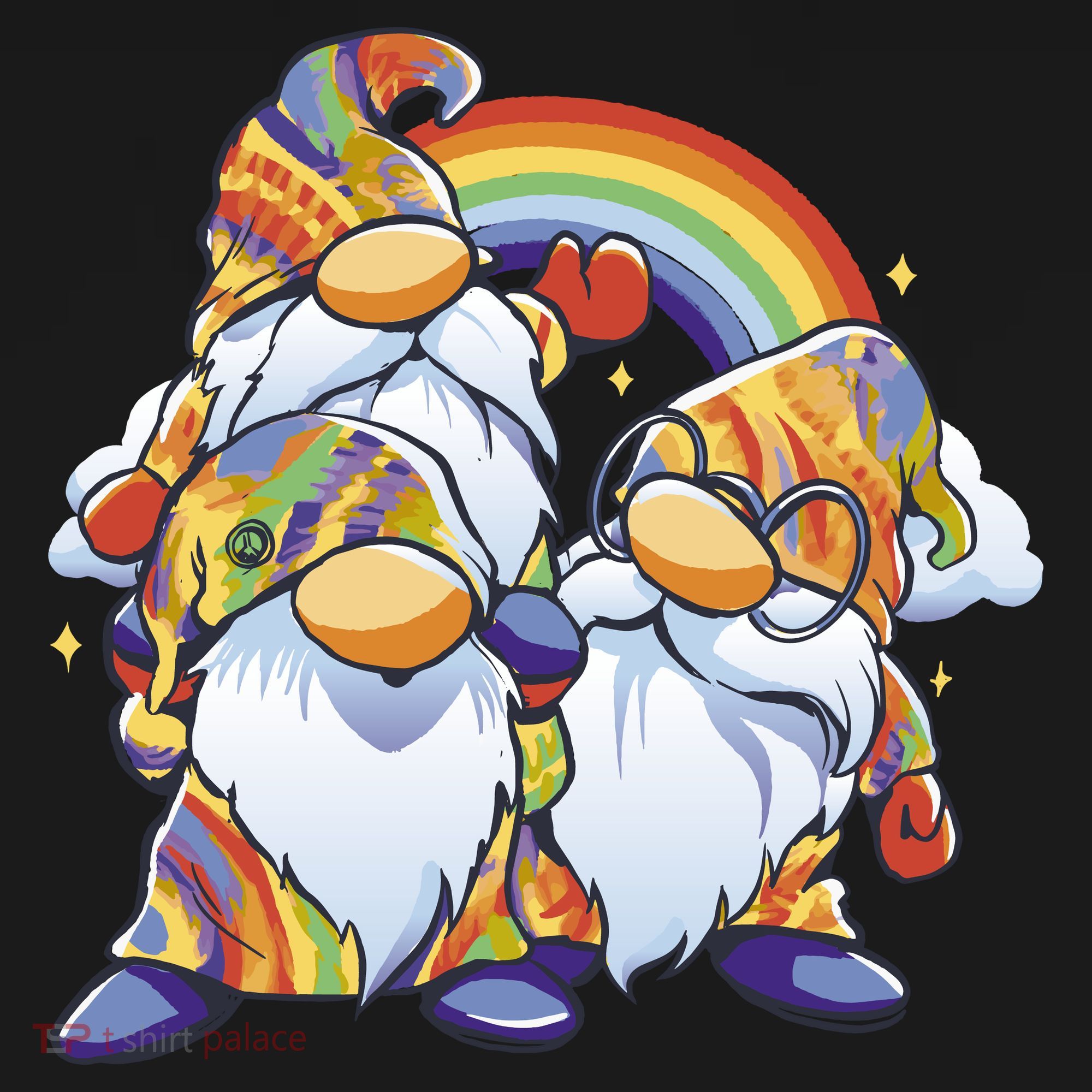 Hippie Gnomes Rainbow Coaster