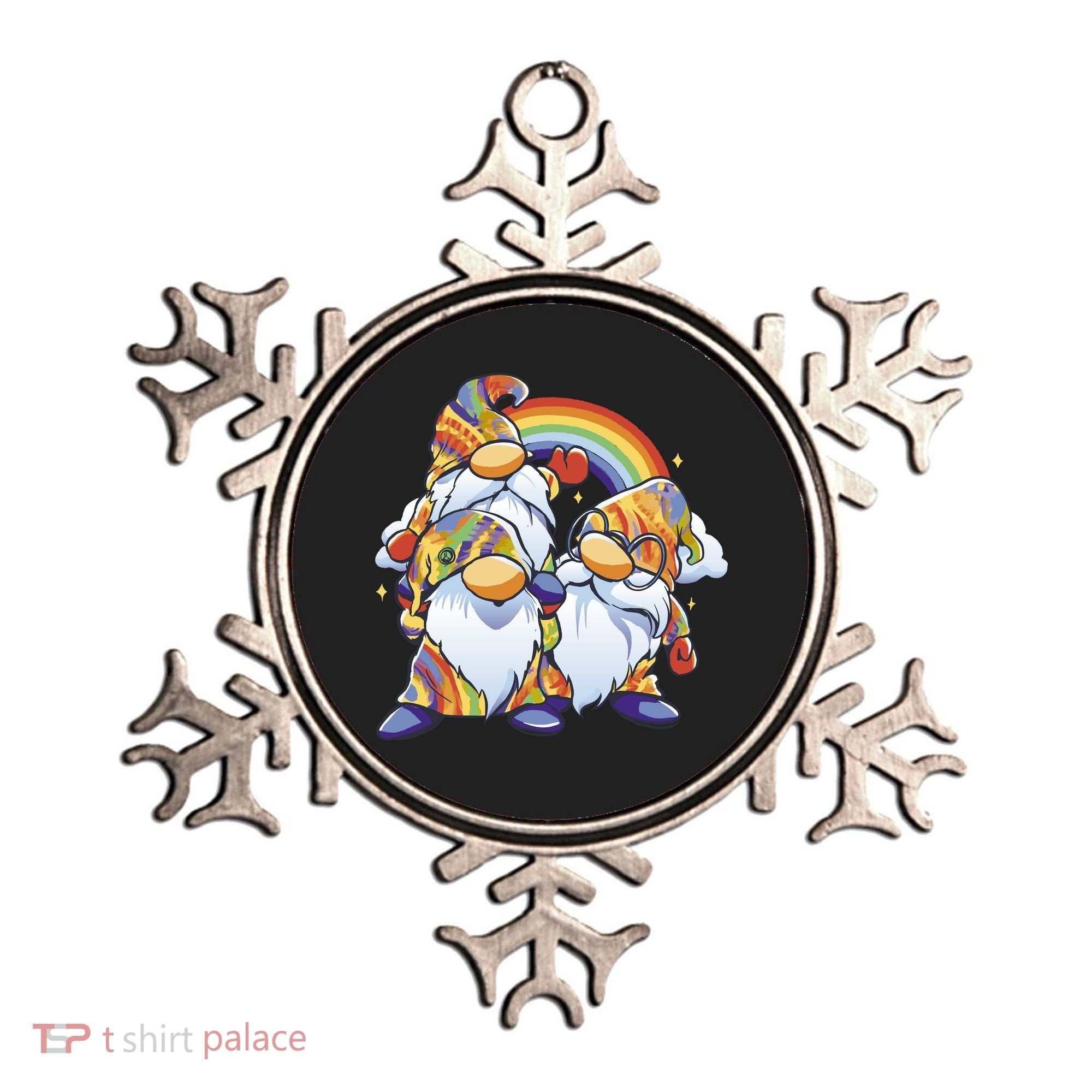 Hippie Gnomes Rainbow Ornament