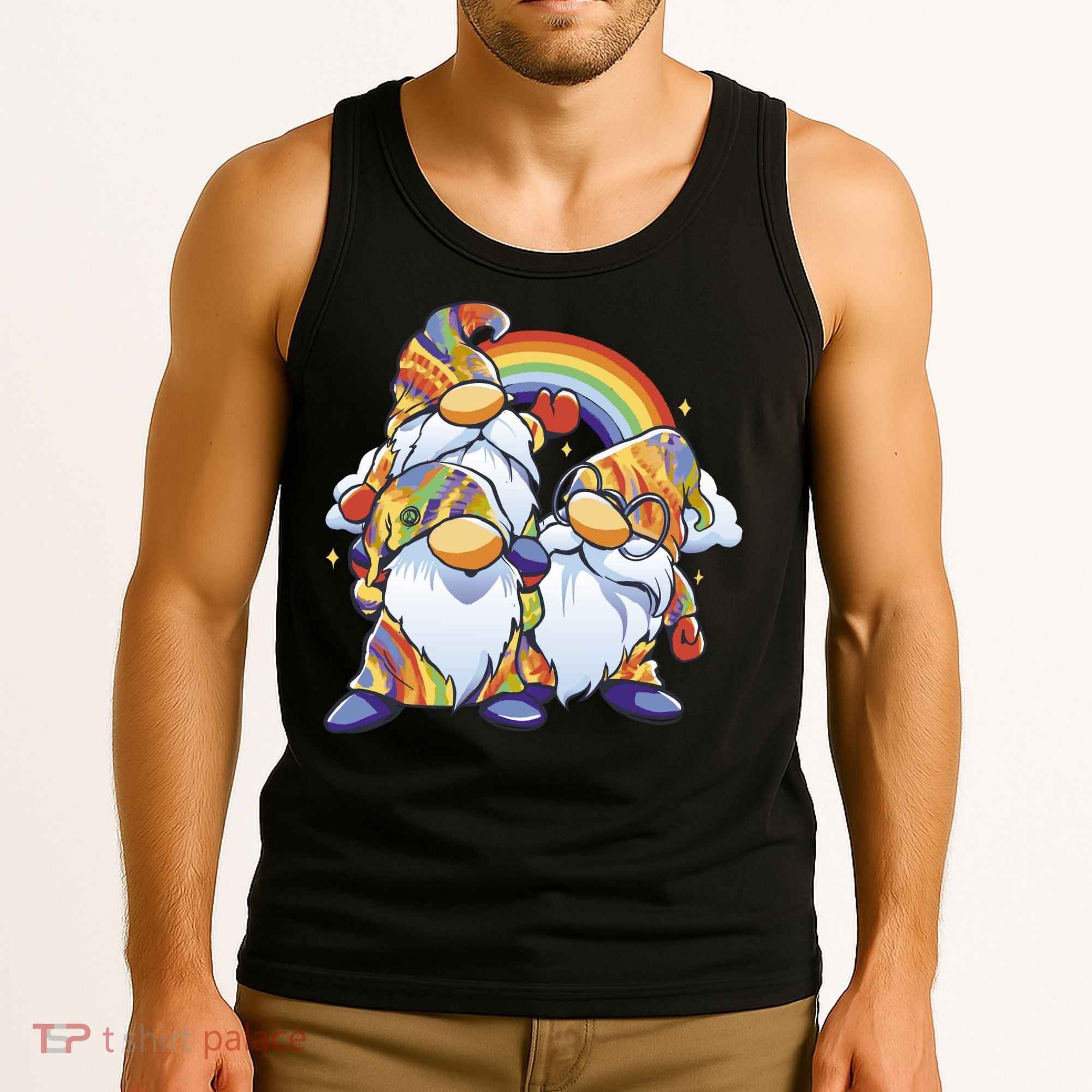 Hippie Gnomes Rainbow Tank Top