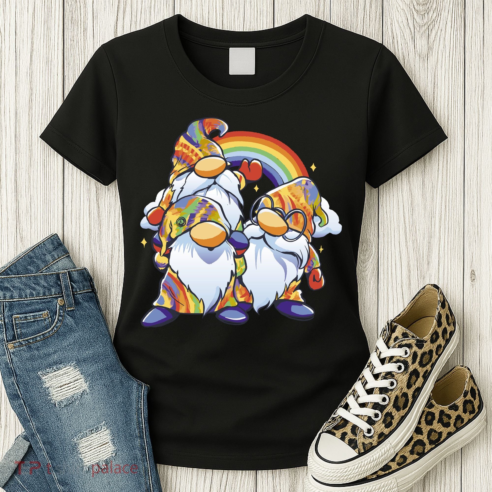 Hippie Gnomes Rainbow Women's T-Shirt