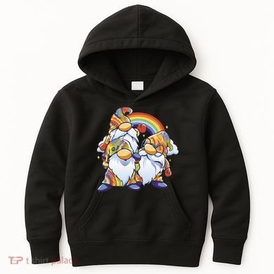 Hippie Gnomes Rainbow Kids Hoodie