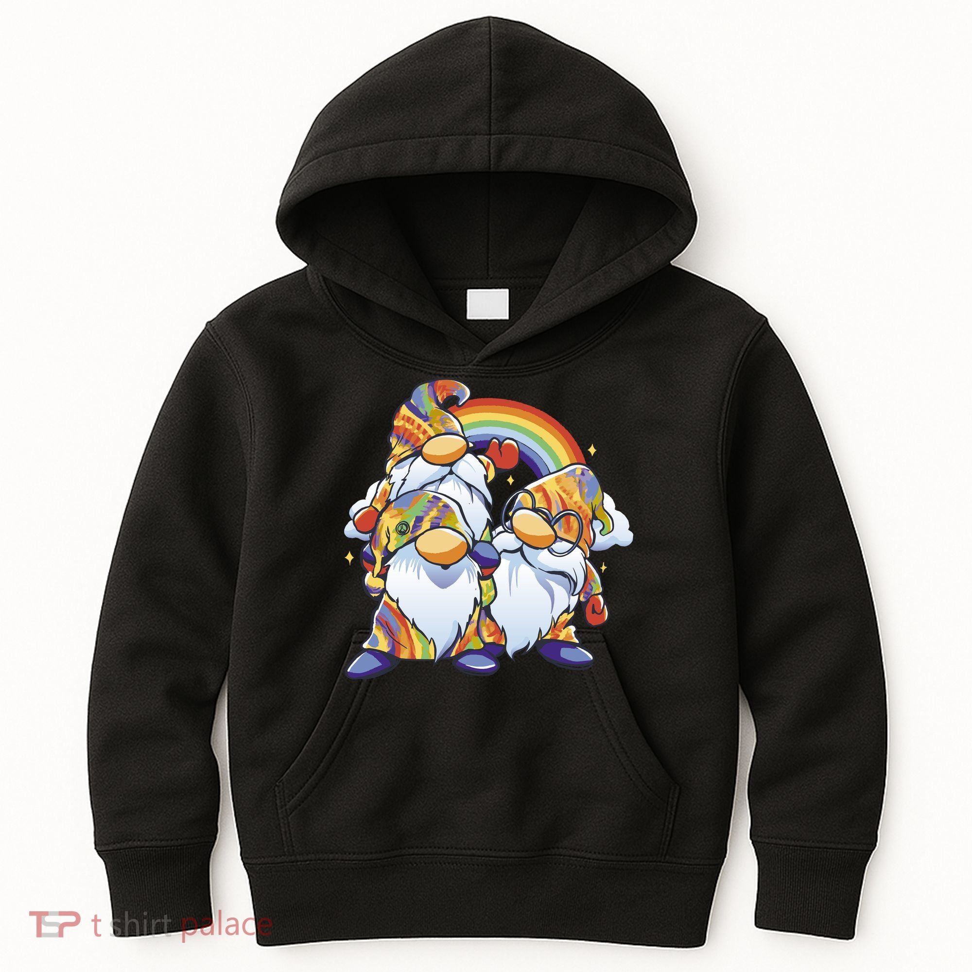 Hippie Gnomes Rainbow Kids Hoodie