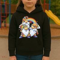 Hippie Gnomes Rainbow Kids Hoodie thumb 3