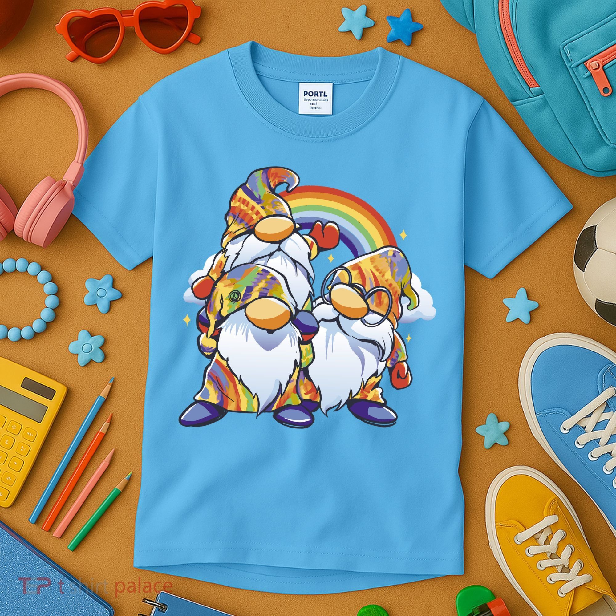 Hippie Gnomes Rainbow Kids T-Shirt