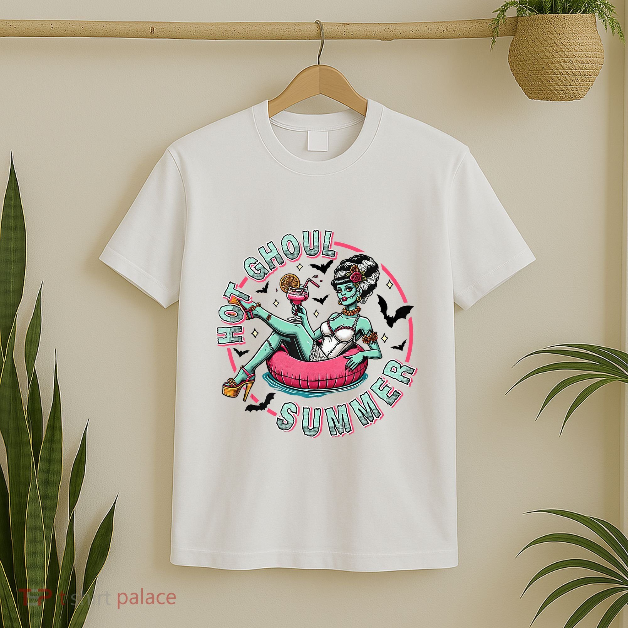 Hot Ghoul Summer Outfits Funny Beach Summer Haloween Women T-Shirt
