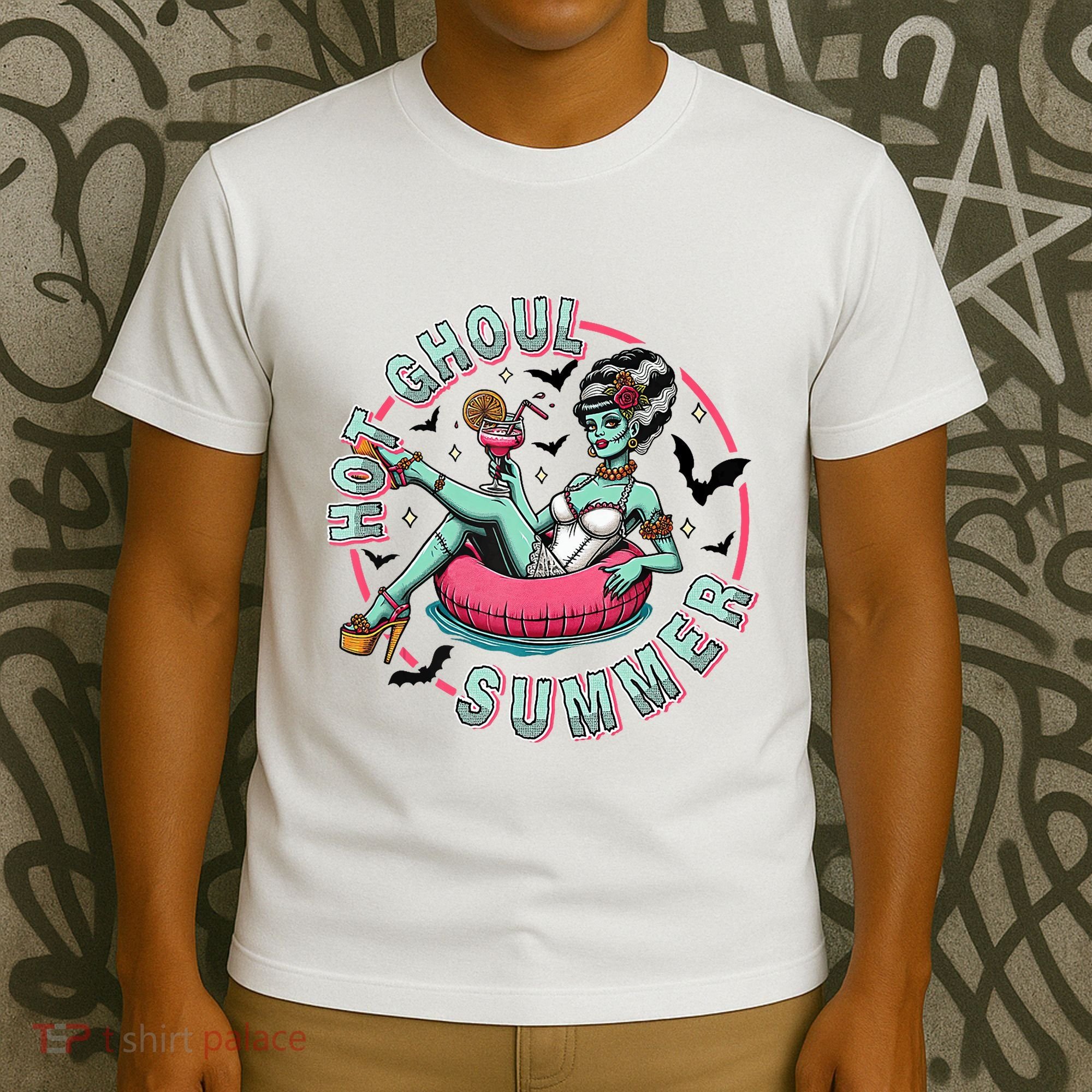 Hot Ghoul Summer Outfits Funny Beach Summer Haloween Women T-Shirt
