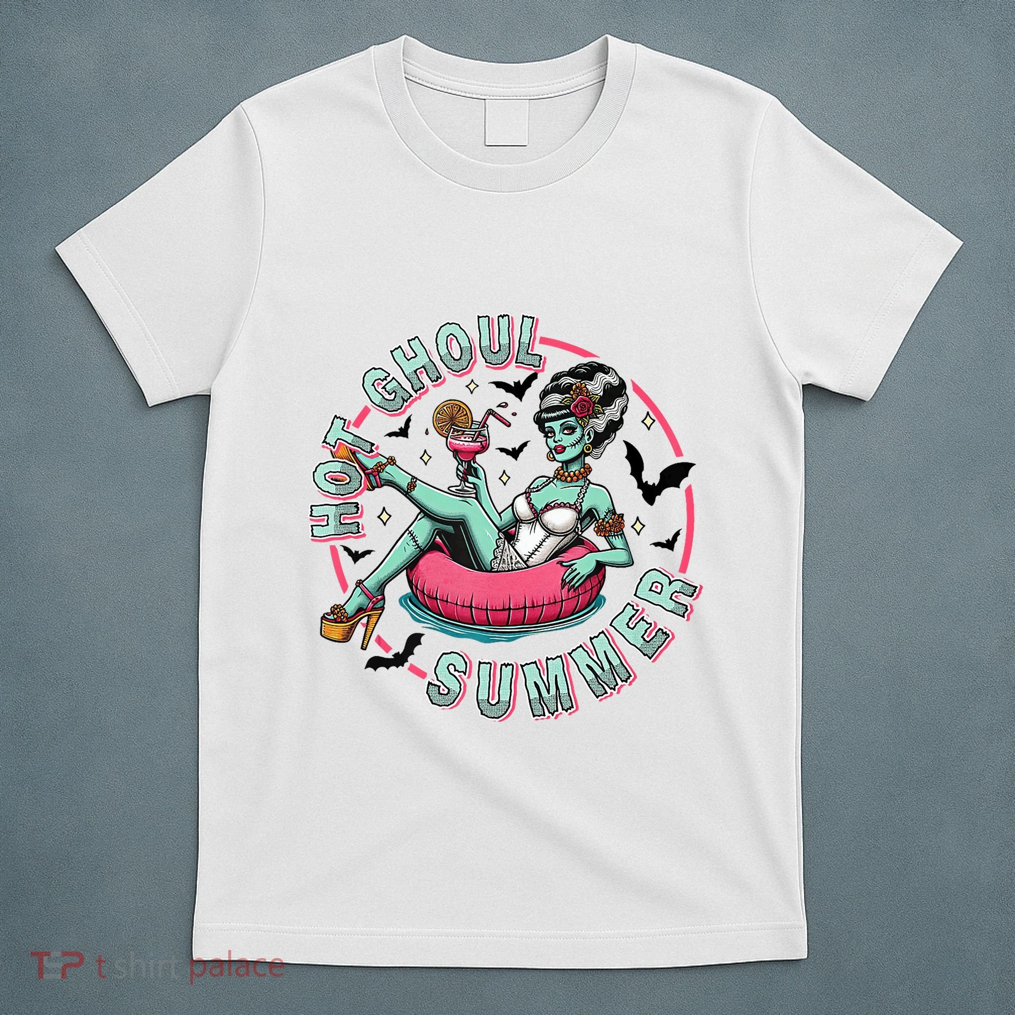 Hot Ghoul Summer Outfits Funny Beach Summer Haloween Women T-Shirt