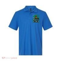 Hockey Goalie St Patricks Day Irish Shamrock American Flag Cool Gift Polo thumb 0