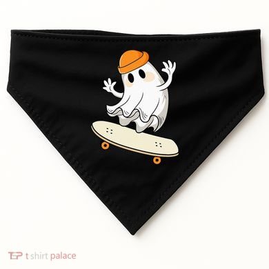 Halloween Ghost Skateboard Halloween Skateboarding USA-Made Doggie Bandana