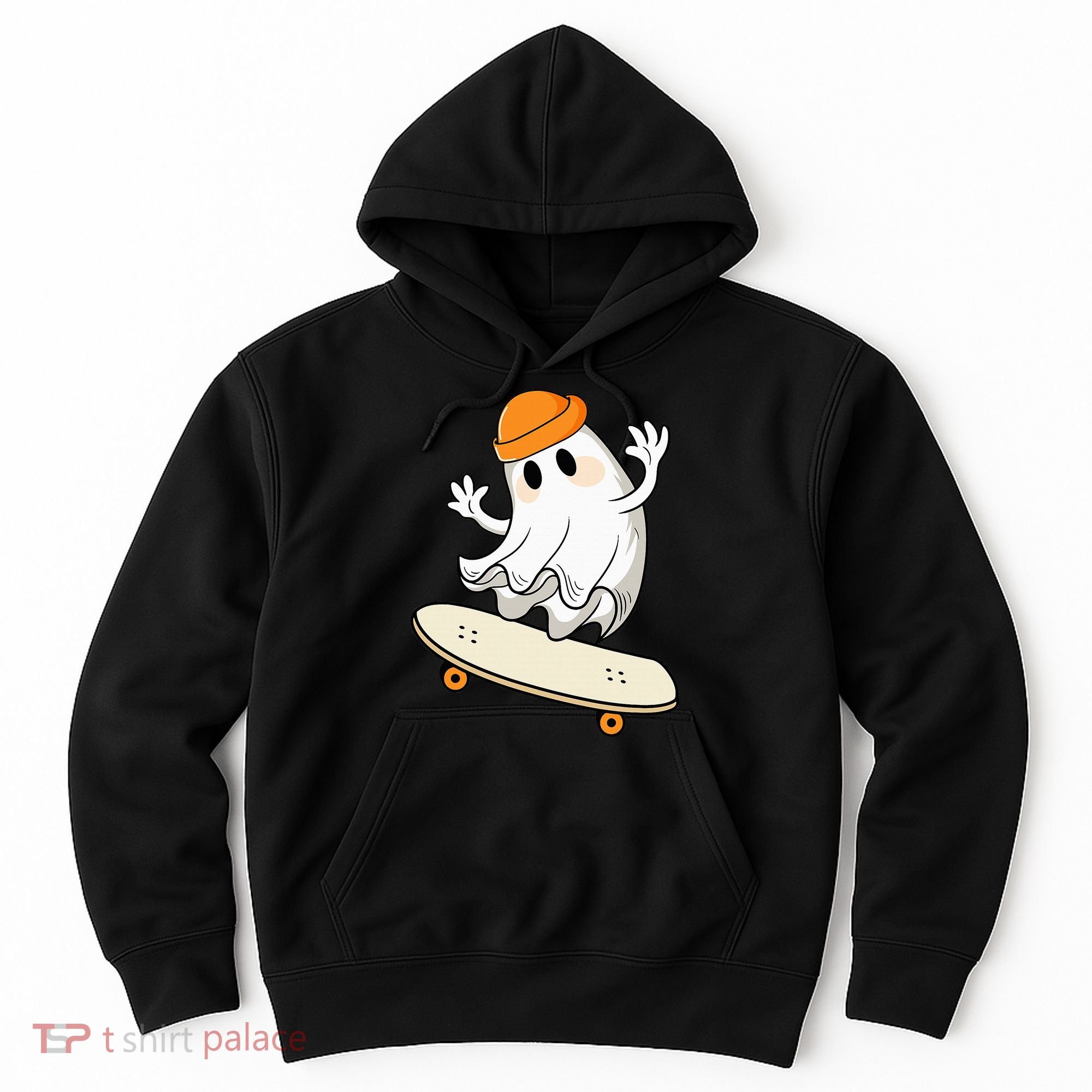 Halloween Ghost Skateboard Halloween Skateboarding Hoodie