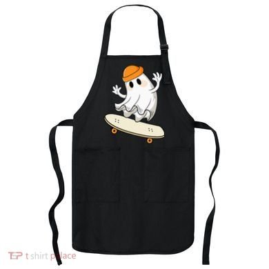 Halloween Ghost Skateboard Halloween Skateboarding Apron