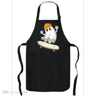 Halloween Ghost Skateboard Halloween Skateboarding Apron thumb 0