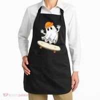 Halloween Ghost Skateboard Halloween Skateboarding Apron thumb 2