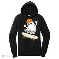 Halloween Ghost Skateboard Halloween Skateboarding Women's Hoodie thumb 0