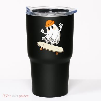 Halloween Ghost Skateboard Halloween Skateboarding Tumbler