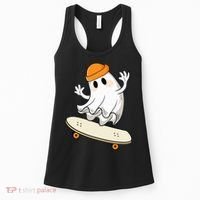 Halloween Ghost Skateboard Halloween Skateboarding Women's Tank Top thumb 0