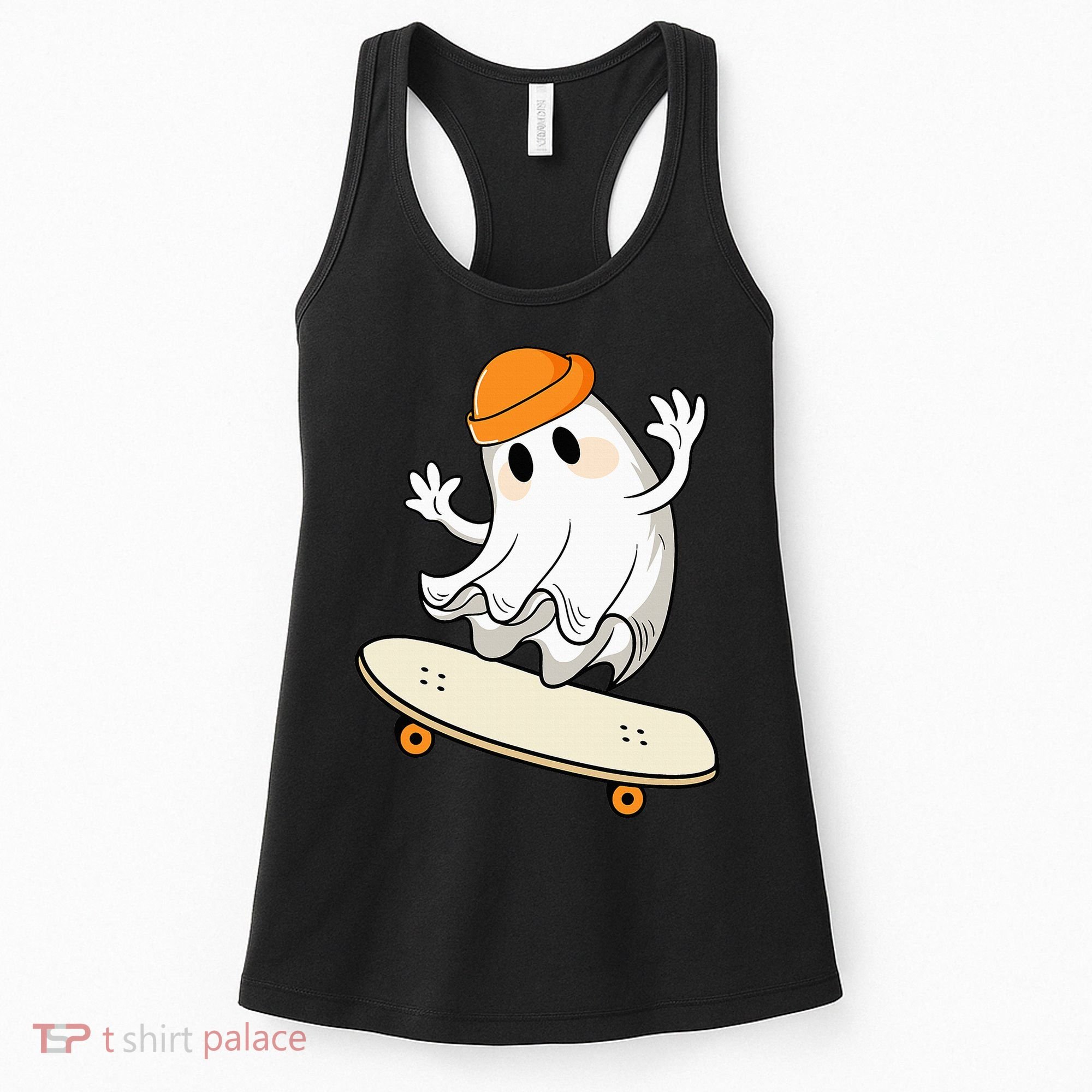 Halloween Ghost Skateboard Halloween Skateboarding Women's Tank Top